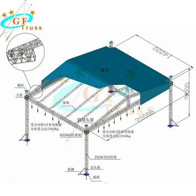 Supporti al suolo portatili della piattaforma della fase della capriata di illuminazione ed il sistema del tetto usato conduttura