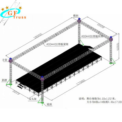 sistema di alluminio piano della capriata del tetto di 520*760mm per nozze