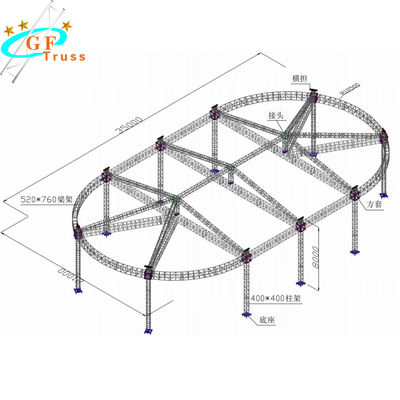 Peso leggero del sistema di illuminazione 4M Aluminum Roof Truss del DJ