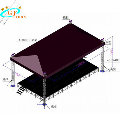 Capriata di alluminio dello schermo della fase di accensione della spina 290*290mm LED