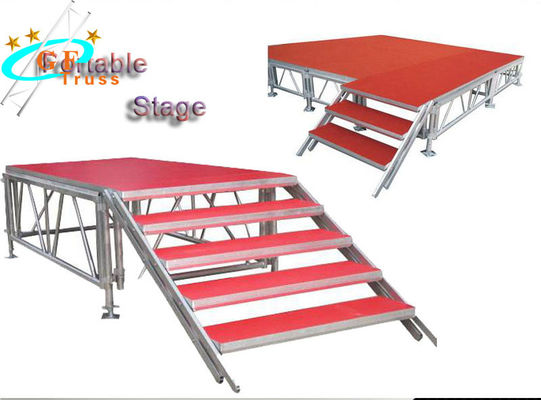 altezza regolabile di alluminio 1.2M Plywood Portable Stage di celebrazione