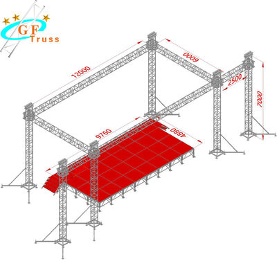 Capriata della fase all'aperto 12M Spigot Aluminum Lighting