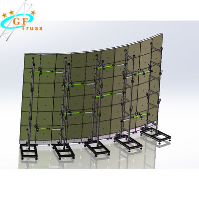 Schermo curvo d'attaccatura 0.8M del LED 0.5M Aluminum Alloy Truss