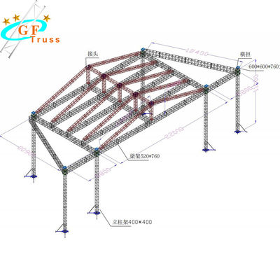 Sistema di alluminio resistente 520*760mm della capriata della fase 6061-T6