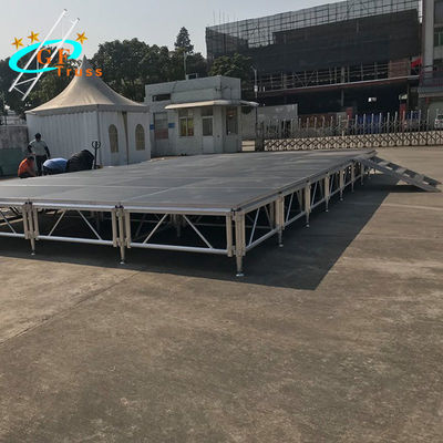Piattaforma di alluminio all'aperto piegante della fase di ballo di concerto di evento, altezza regolabile