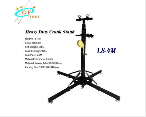 torre di sollevamento telescopica portatile della capriata del supporto di 4M Heavy Duty Crank per illuminazione d'attaccatura
